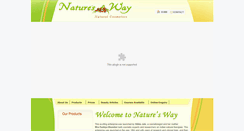 Desktop Screenshot of natureswaycosmetics.com
